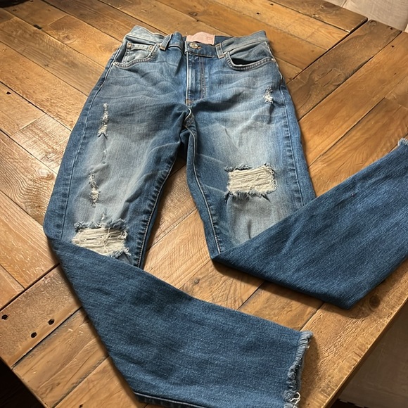 Revice Denim High Waist Distressed Jeans size 27 - Picture 2 of 6